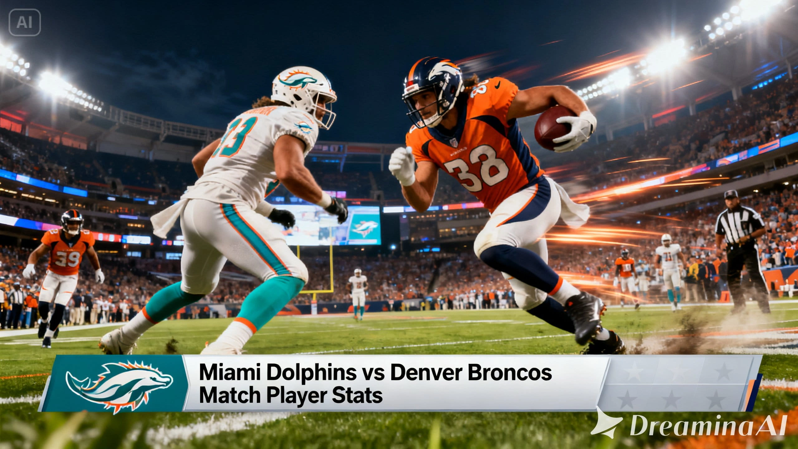 Miami Dolphins vs Denver Broncos Match Player Stats