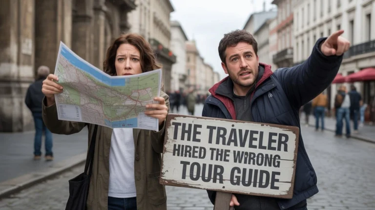the traveler hired the wrong tour guide